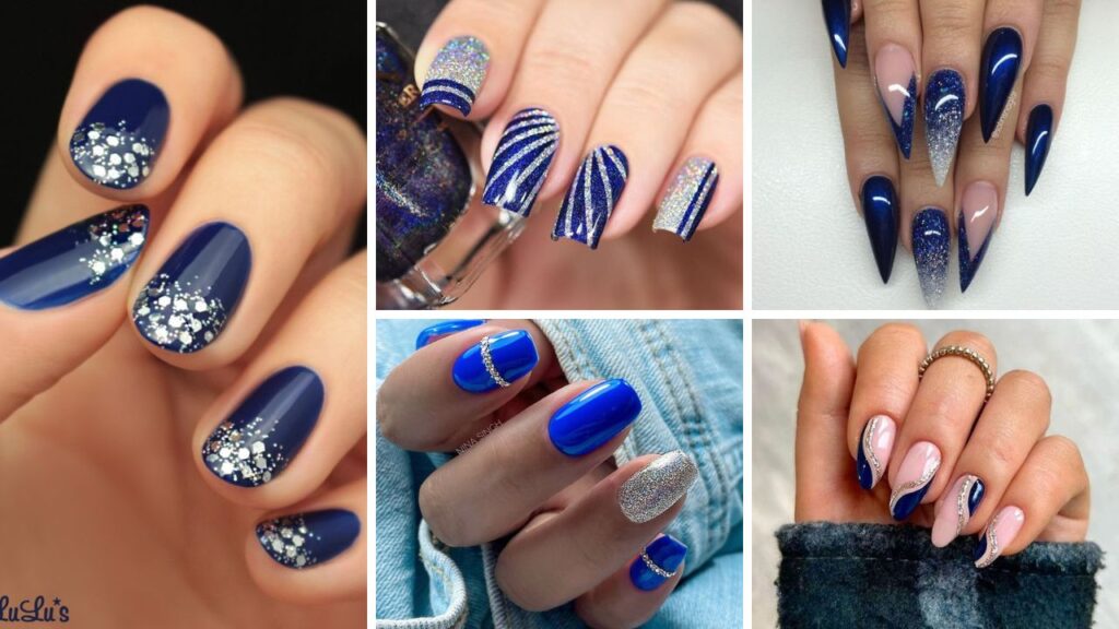 100 Beautiful Blue And Silver Nail Designs 2023 Bright Cures