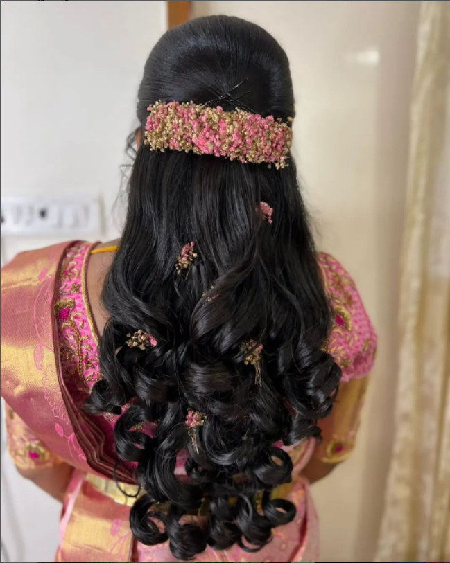 Reception Hairstyle | Reception Hairstyles For Saree - Bright Cures
